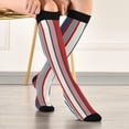 thumbnail image 5 of Coolnut Buffalo Plaid Compression Socks, 1 Pack Women Men Long Stocking (20-30mmHg) Travel Knee High Stockings for Athletic Sports,Running,Cycling,Nursing, 5 of 6