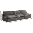 thumbnail image 5 of Meridian Furniture Plush Standard Gray Velvet Modular Armless Sofa, 5 of 9