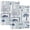 Blue & White Beach Vacation, variant on D-shaped Binder with 3 Ring - PVC Waterproof 1.5 in Binder with Clear Pocket, Blue & White Beach Vacation ，1 pack