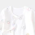 thumbnail image 3 of mgoYE Newborn Romper Coming Home Outfit Unisex Cotton Pattern Button Jumpsuits for Infant Baby Boys Girls(Light Purple,1-3 Months), 3 of 3