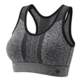 thumbnail image 4 of VBEWZET Women Racerback Sports Bra Breathable Mesh Comfort Stretchy Workout Athletic Brassiere Grey XL, 4 of 4