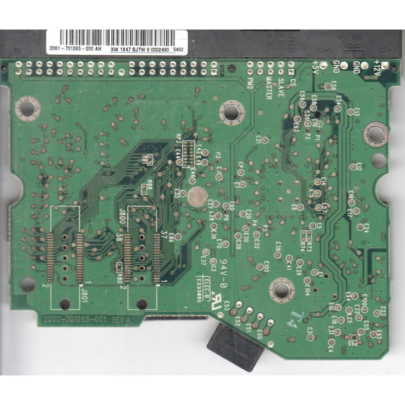 WD1600SB-01KBC0, 2061-701265-200 AH, WD IDE 3.5 PCB