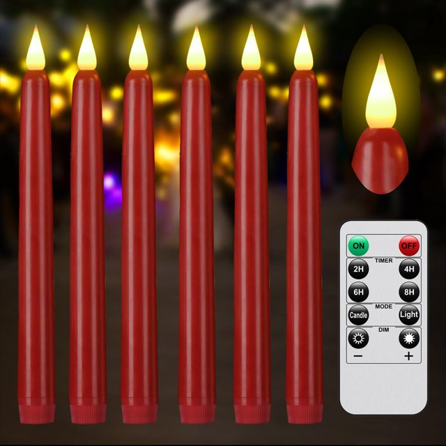 Velas cónicas sin llama PILLOBOX con control remoto y temporizador