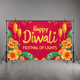 thumbnail image 4 of Decorative Design Diwali Banner Colorful Theme Festival of Lights Polyester Material Floral Design for Indian Festival Home Decoration Outdoor Celebration, 4 of 7