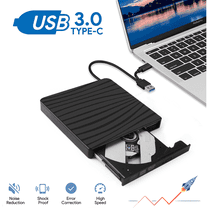 BCOOSS External DVD Drive Player for Laptop Portable Optical CD DVD Drive Burner Reader for Desktop PC Windows