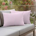 thumbnail image 4 of Pack of 2 Outdoor Pillow Covers 20x12 Inch Waterproof Pink White Stripe Throw Pillow Covers,Decorative Couch Pillow Shams Protectors Modern Minimalist Geometric Striped Patio Cushion Pillowcases, 4 of 8