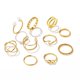 thumbnail image 3 of Anillos para mujer, regalos para mujer, 10 piezas vintage para mujer, conjunto medio con flor hueca, nudillos, uñas, toalla facial para adultos, 3 of 5