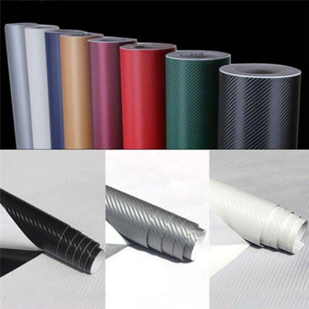 Okcatzone Color Optional 3d Texture Carbon Fiber Vinyl Wrap Car Decal Sticker Sheet