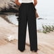 thumbnail image 4 of WILLBEST Pantalones Casuales para Mujer, Cómodos, con Cintura Elástica y Pierna Ancha, Holgados, elegantes y con Bolsillos para Uso Diario. Extra Grande, 4 of 8