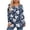 Navy, variant on Enjoytime Tops for Women Trendy Printed Crewneck Long Sleeve Blouses Spring Business Casual Plus Size Shirts