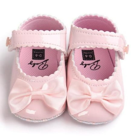 Toddler Baby Girl Bowknot Crib Shoes Newborn Prewalker Non Slip