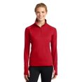 thumbnail image 1 of Sport Tek Stretch 1/2Zip Pullover (LST850) True Red, XL, 1 of 1