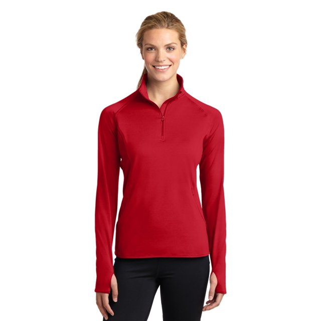 Sport Tek Stretch 1/2Zip Pullover (LST850) True Red, XL