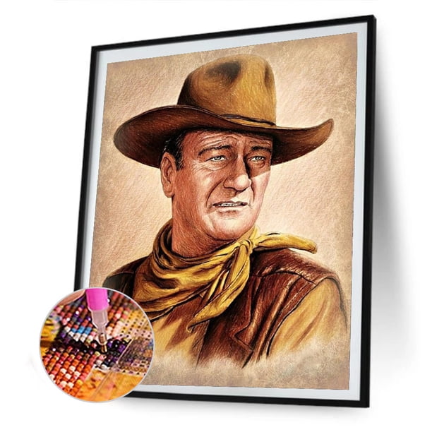 Cuadros Decorativos 5D DIY Diamond Painting Kits Cowboy Hat Man Full Round Drill Wall Decor Art Sets Tmvgtek embutido en tela