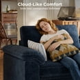thumbnail image 5 of Modular Sectional Sofa with Removable Washable Covers, Oversized Deep Seat 6 Seater V Shaped Couch with Storage Ottoman, Chenille in Navy Blue, 5 of 8