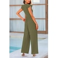 thumbnail image 3 of PRETTYGARDEN Summer Jumpsuits for Women Dressy Casual Ruffle Cap Sleeves Romper Crew Neck Rib Knit One Piece Outfits, 3 of 8