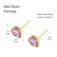 thumbnail image 4 of Arete para Mujer con Cristal Fino Swarovski en Forma de Corazon Mini – Bañado en Oro 14k– Arete Elegante y Brillante, Aretes de Mujer de Moda– Joyería para Mujer de Moda– Regalo especial Ortiz Espinosa Temporada, 4 of 6