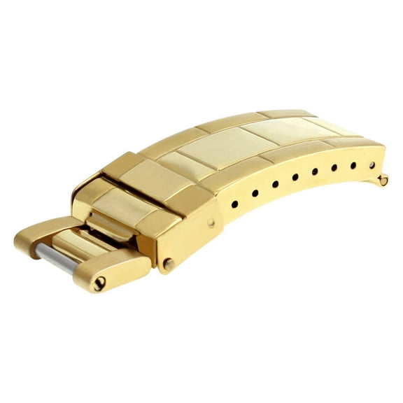 OYSTER WATCH BAND FLIP LOCK EXTENSION CLASP FOR ROLEX SUBMARINER GMT WATCH GOLD