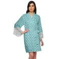 thumbnail image 1 of Moomaya Printed Cotton Robes For Women Plus Size Kimono Robe Short Nightwear, 1 of 6