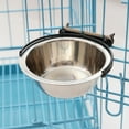 Pet Food Water Bowl Kennel Cup Stainless Steel Coop Parrot Feeding Dish Dog Kennels Cage Bowls
