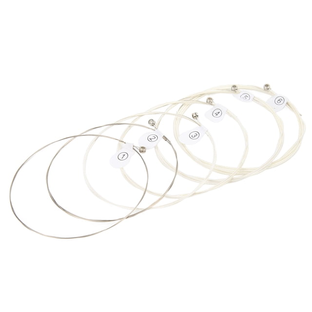 Bass Strings, Metal 6Pcs Guitar String Easy Playing Ball End for Instrument