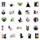 thumbnail image 4 of Pegatinas Wickeds, vinilo impermeable, estilo anime, 54 unidades/lote, 5-7 cm, 4 of 4