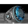 thumbnail image 5 of K-KED 925 Silver Filled Blue Cubic Zircon Ring Women Delicate Jewelry Wedding Gift Size 6-10-#11-10, 5 of 6