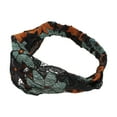 thumbnail image 5 of Unique Bargains 1 Pc Headband Eight-leaf Flower Lace Wide Hairband for Women Green, Orange, 5 of 5