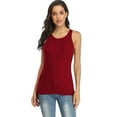 thumbnail image 3 of Beautyin Drawstring Camisole Stretchy Racerback Ribbed Tank Top for Women, 3 of 6