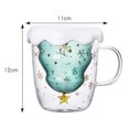 thumbnail image 7 of Ludlz 300ml Snowflake Clear Glass Coffee Cup Whiskey Beer Double Layer Mug Drinkware, 7 of 7