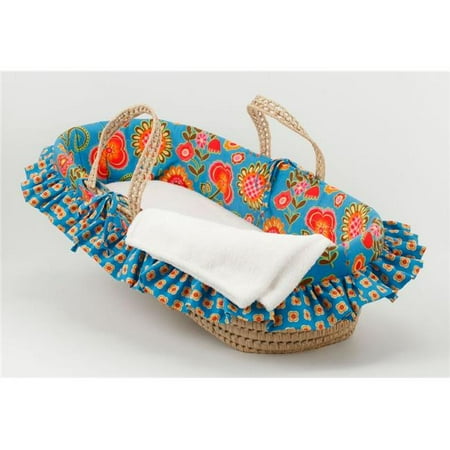 Cotton Tale Gpmb Gypsy Floral Moses Basket Blue Red Walmart