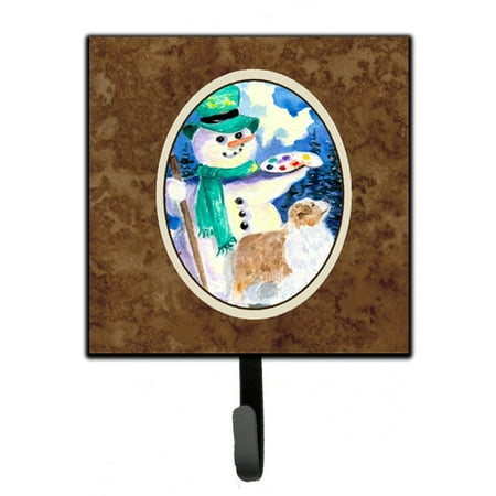 

Carolines Treasures SS8996SH4 Snowman with Australian Shepherd Leash or Key Holder 7Hx4.25W multicolor