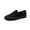 All black, variant on KAQ Women's Men's Slip on Shoes Canvas Sneakers Loafers Non Slip Shoes Low Top Casual Shoes