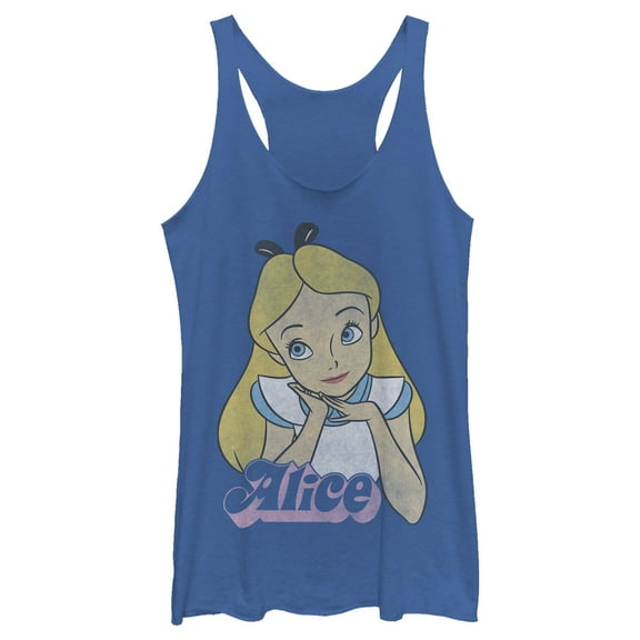 Women's Alice in Wonderland Large Alice Portrait  Racerback Tank Top