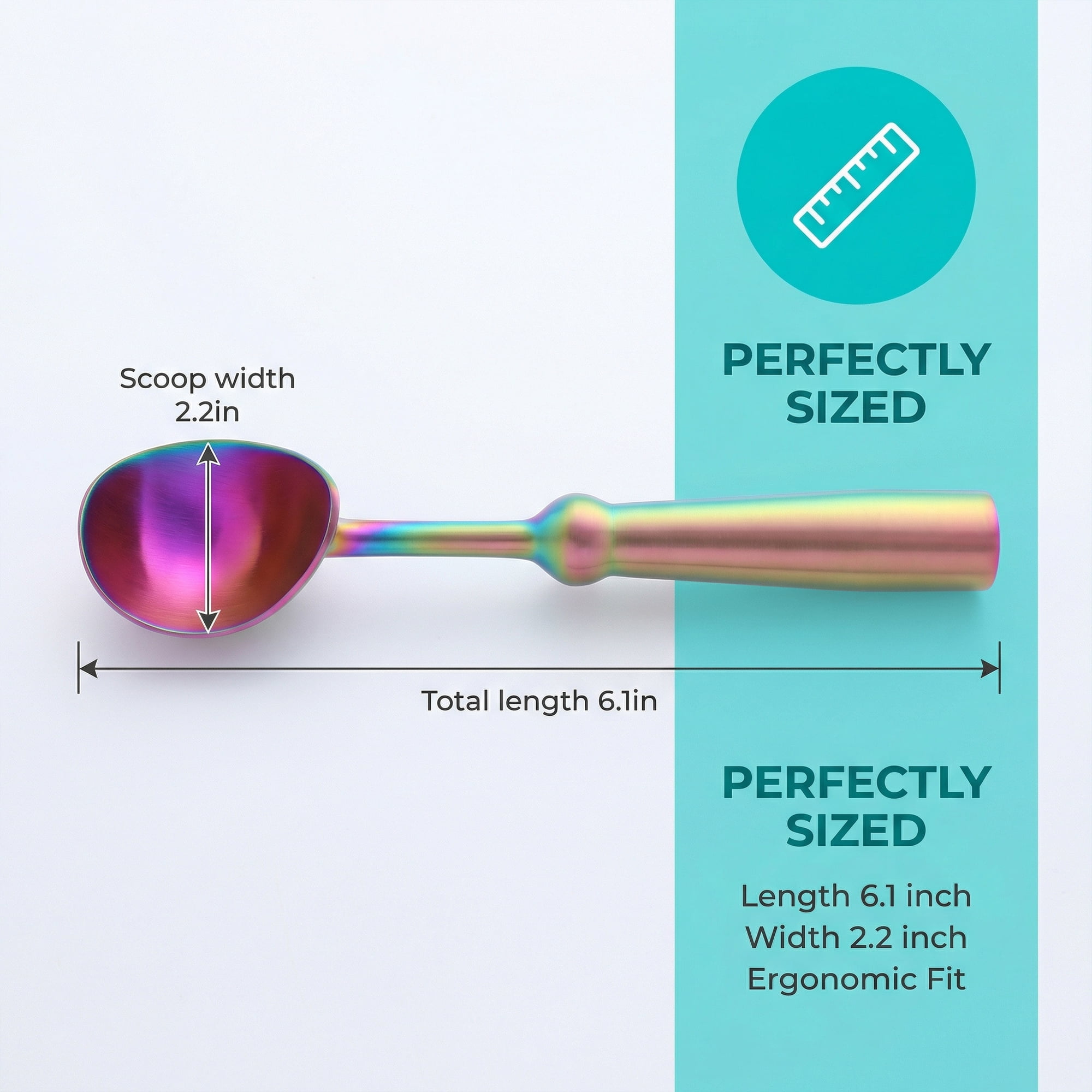 Unique Bargains Stainless Steel Ice Cream Scoop for Easy Release Multicolor