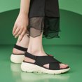 thumbnail image 3 of Sandalias Plataforma Cuña para Mujer Likrtyny Negro 36, 3 of 9