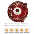 thumbnail image 6 of 15 Inch Round Placemats Set of 6, Christmas Red Reindeer Non Slip Heat Insulation PP Table Mats, Snowflakes Winter Xmas Holiday Washable Place Mats for Kitchen Dining Party Table Decor, 6 of 7