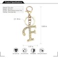thumbnail image 2 of SURJDE Letter Keychains for Women Purse Charms for Handbags Crystal Initial Alphabet Pendant with Key Rings, 2 of 6