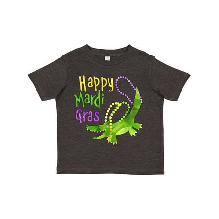 

Inktastic Happy Mardi Gras Cute Alligator with Beads Gift Toddler Boy or Toddler Girl T-Shirt