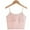 Pink, variant on Toddler Big Girls Training Bras Solid Color Neck Wireless Bralette Spaghetti Strap Padded Breathable Soft Stretchy