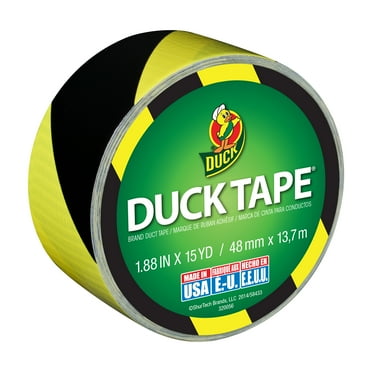 Duck Brand 1.88 in x 15 yd Black & Yellow Stripes Printed Duct Tape