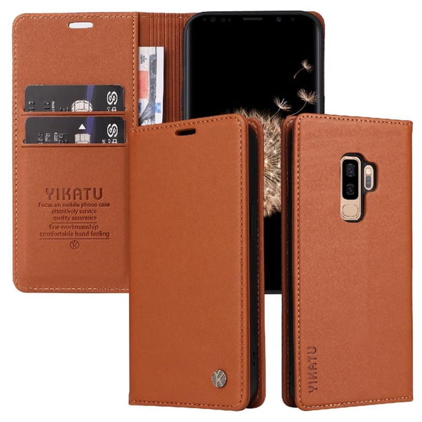 Funda para Samsung Galaxy S9 Plus Estuche de Cuero PU Tipo Cartera con Ranuras para Tarjetas y Cierre Magnético