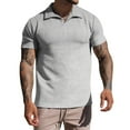 thumbnail image 4 of Up to 65% off!Fashion Casaul Shirts for Mens Plus Size Slim Fitting Short Sleeved Lapel Pullover Casual Sports Vacation Daily T-shirt Shirt Blouse, 4 of 7