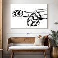 thumbnail image 3 of Elephant Stock Linear Paws Ii Wall Art - Horizontal Canvas Wall Art - Living Room Wall Decor - Animal Canvas - White And Black Decor By Jennifer Paxton Parker - 51" x 34", 3 of 8