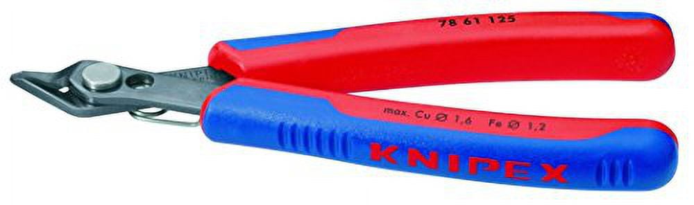Knipex Tools KX7861125SBA 4.9 in. Electronics Super-Knips Cutting Pliers