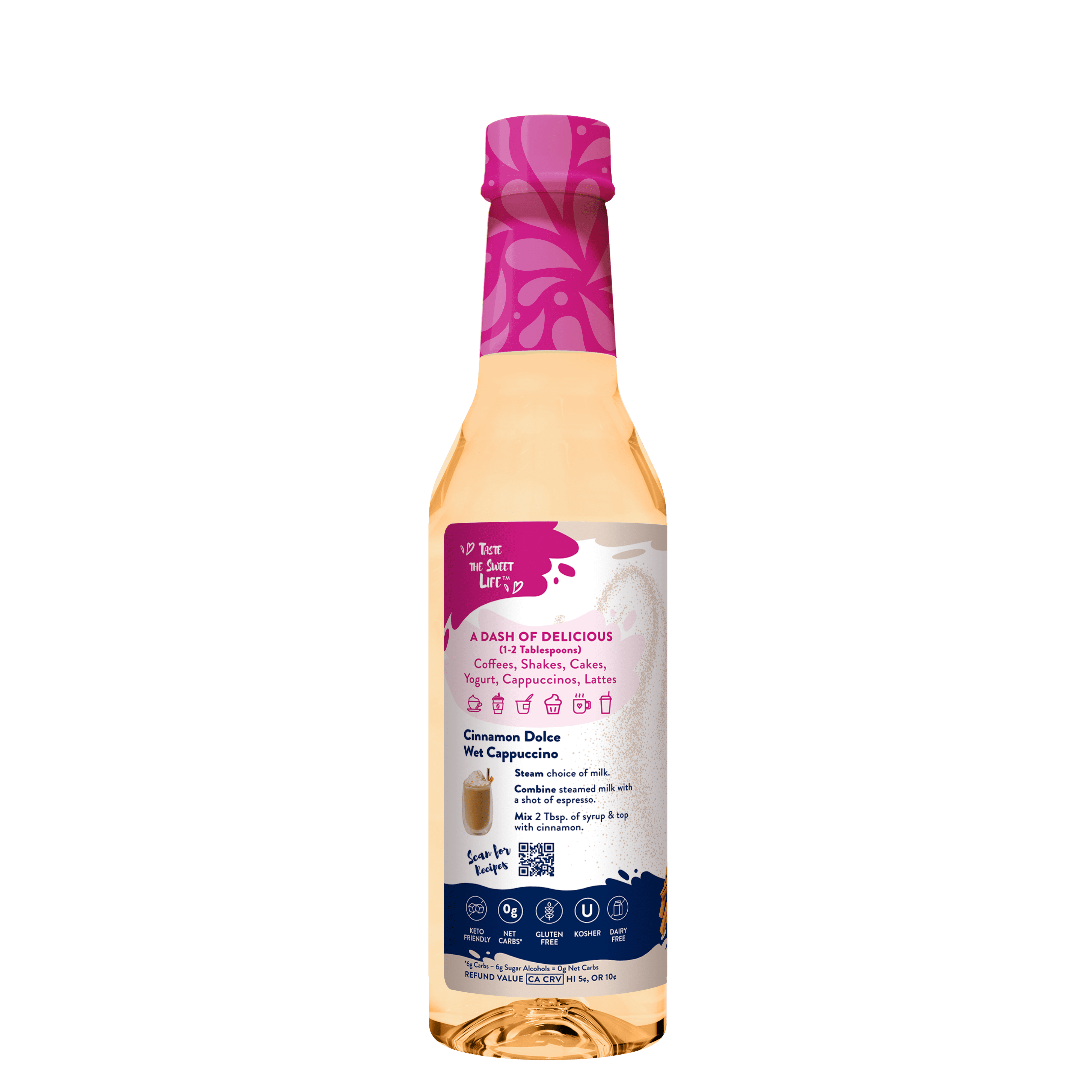 Jordan's Skinny Mixes Naturally Sweetened Cinnamon Dolce Syrup