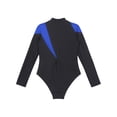 thumbnail image 4 of YEAHDOR Kids Girls Long Sleeve Shiny Faux Diamonds Figure Skating Leotard Bodysuit, 4 of 5
