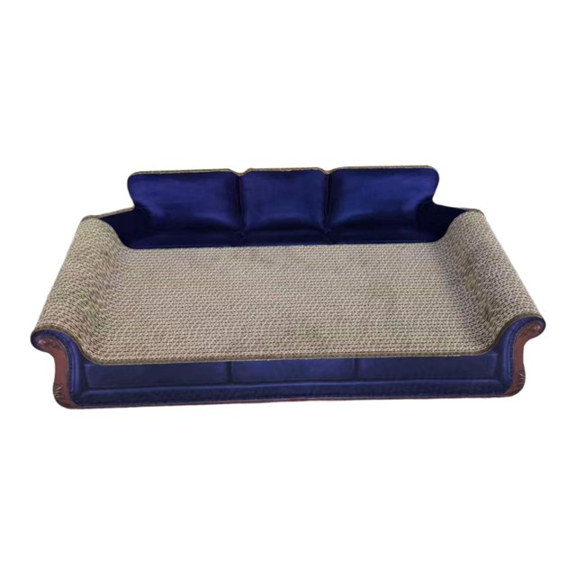 Rascador para gatos Sofá cama y rascador de cartón para gatos Salón de cartón Azul