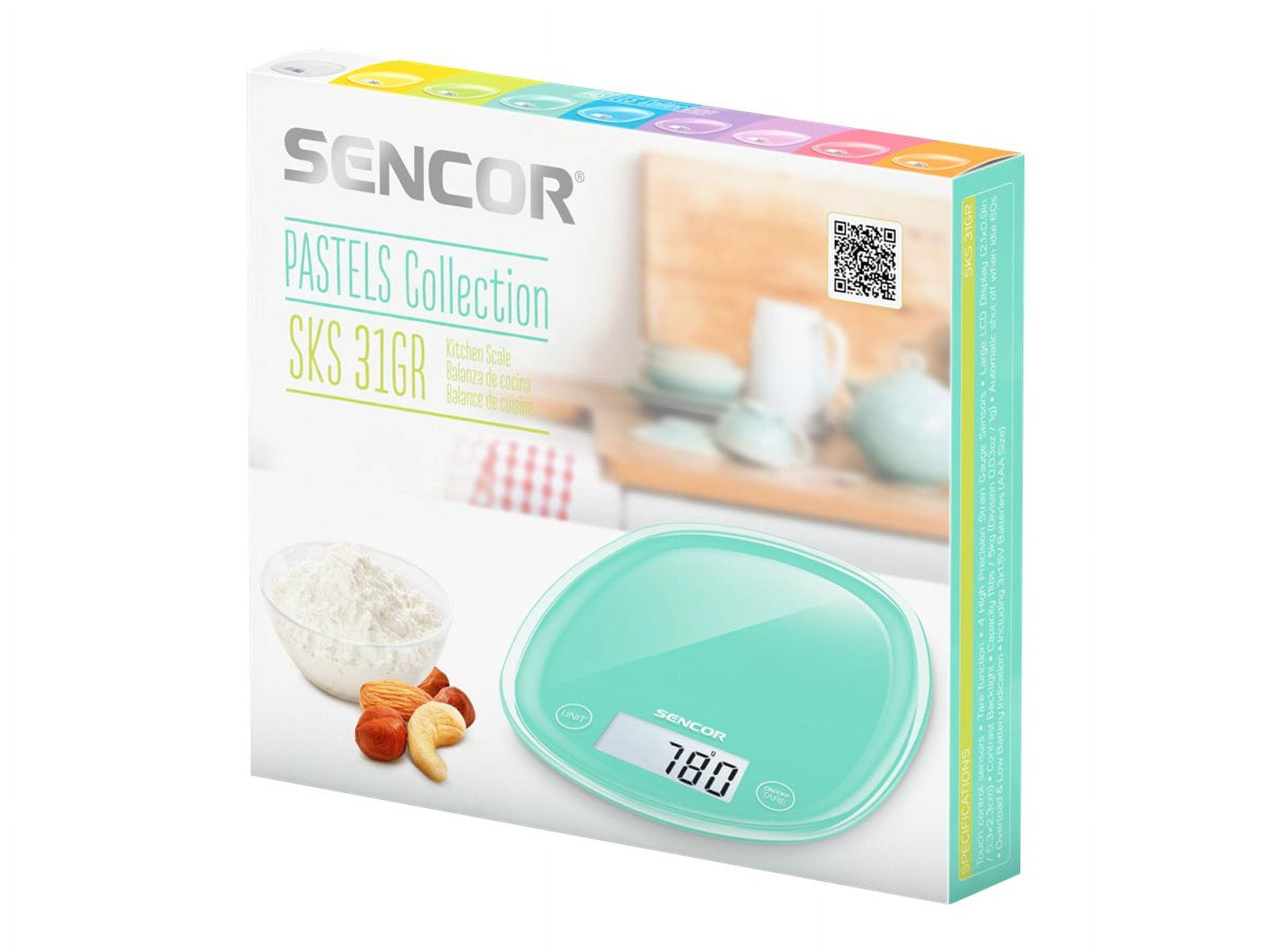 Sencor SKS32BL Digital Kitchen Scale with Display, Forget-Me-Not Blue