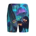 thumbnail image 2 of Haiem Cute Fuzzy Fantasy Creatures Men's Pajama Short with Soft Woven Cotton Elastic Waistband Sleep Short-Large, 2 of 9